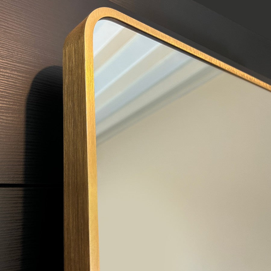 Hearth & Stone - Designer Bathroom/Living Room Mirror - 55 x 70cm - Brushed Gold