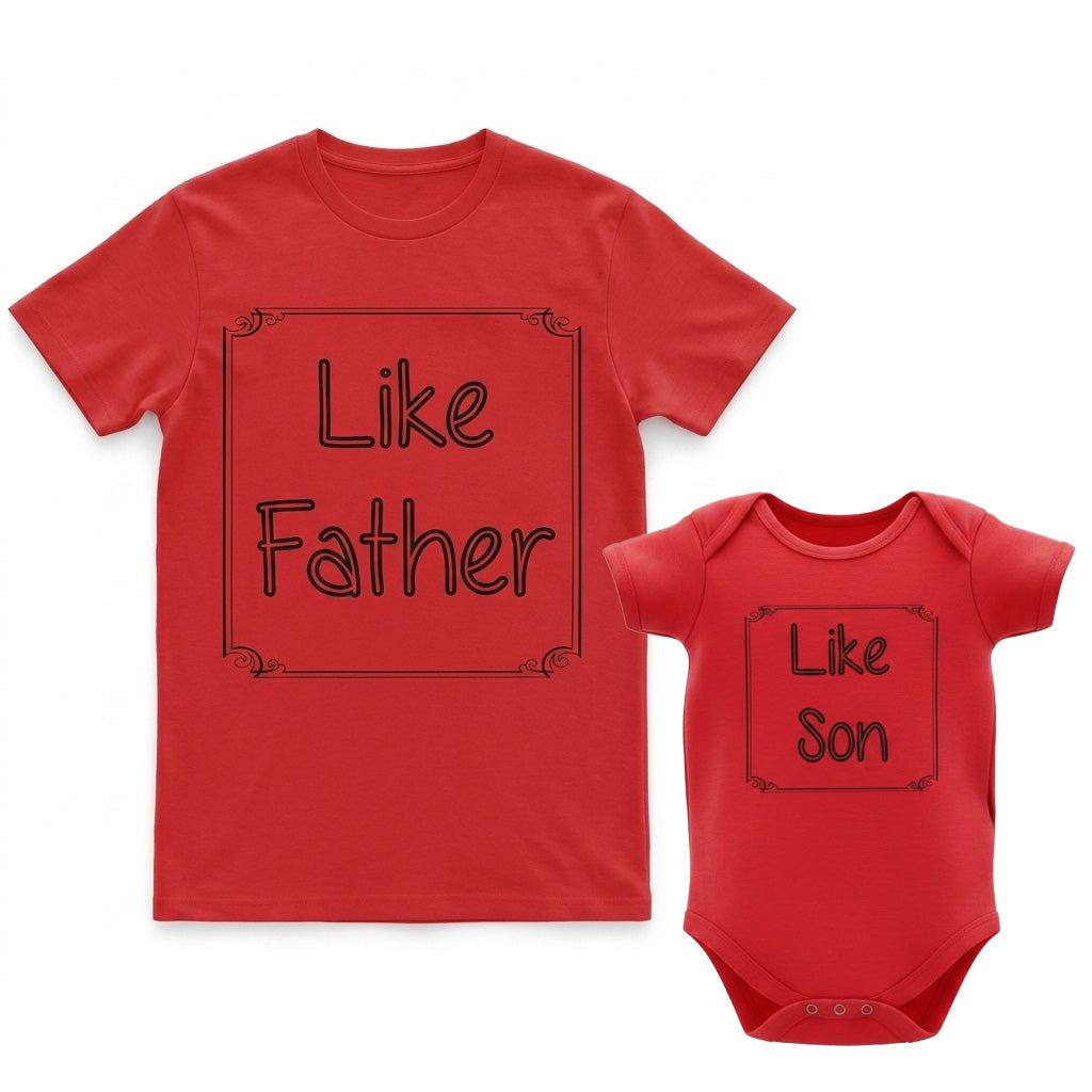 Like Father Like Son Matching T-Shirt Set - Red