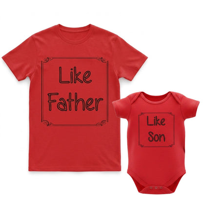 Like Father Like Son Matching T-Shirt Set - Red