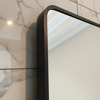 Hearth & Stone - Designer Mirror - 55 x 70cm - Brushed Matte Black