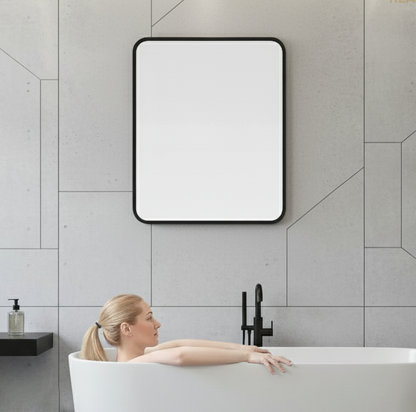Hearth & Stone - Designer Mirror - 55 x 70cm - Brushed Matte Black