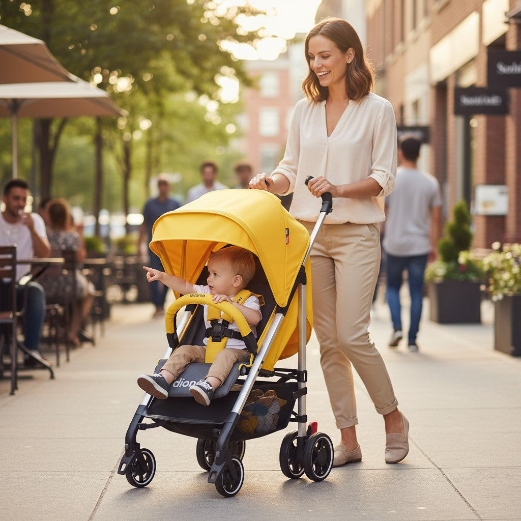 Diono Flexa City Ready Stroller Pushchair Yellow Sulphur