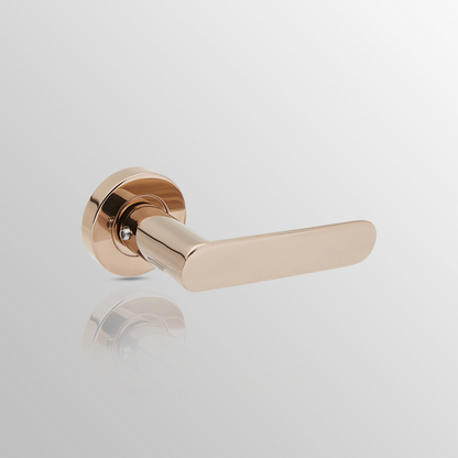 Access Hardware Novas Collection Door Handles On Round Rose, Polished Copper - B0210PCU