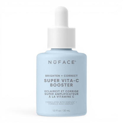 NuFACE Super Vita-C Booster bottle on a white background