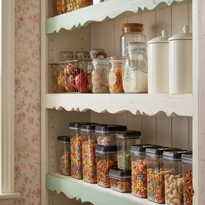 Zeppoli Airtight Food Storage Containers - BPA-Free Clear Plastic with Black Lids - Set 5 Piece