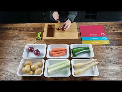 Bamboo Chopping Board by Chop-Master – Eco-Friendly Wooden Board with Waste Hatch