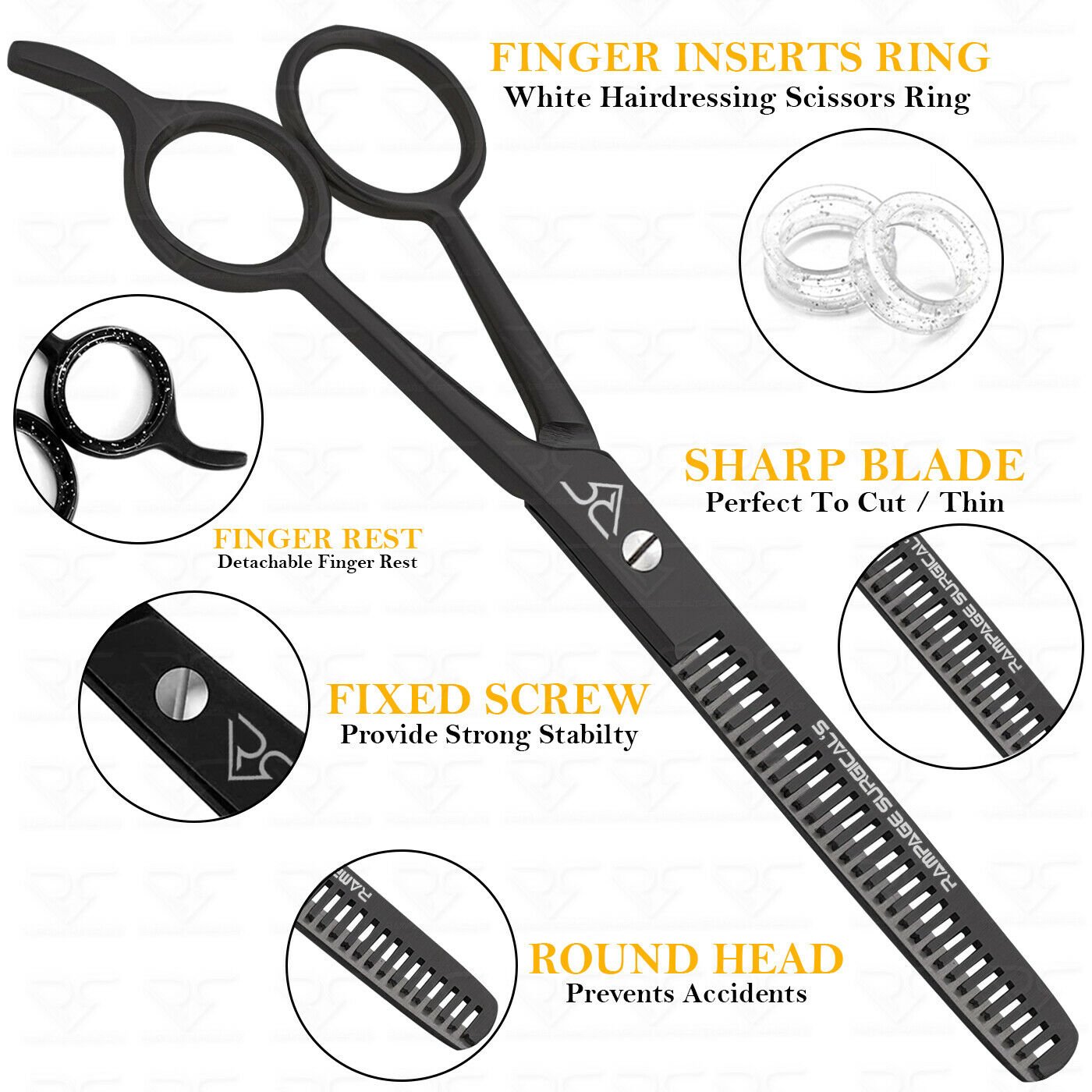 Rampage Surgical Hairdressing Thinning Scissors 6.5"