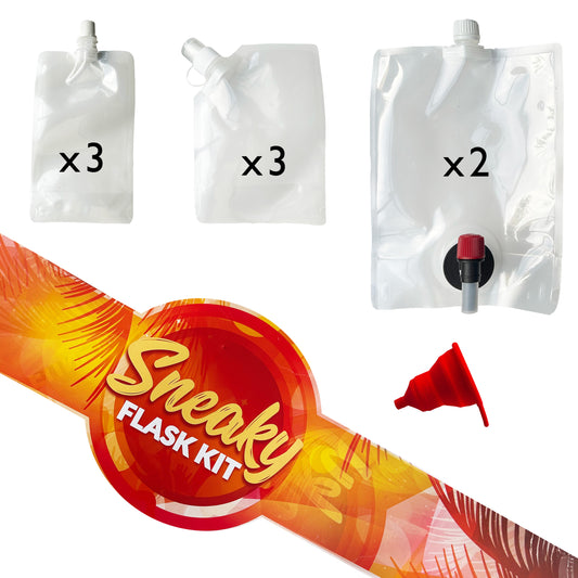 ND – Sneaky Hidden Drinks Flasks Kit With Funnel (for Festivals, Events, Travel)