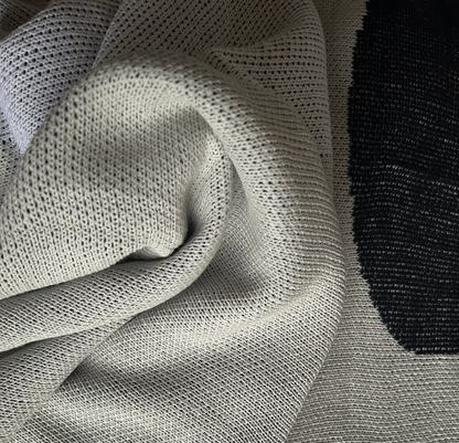 Snuggery Luxury Organic Cotton Knitted Throw Blanket 180 x 125cm - Corfu Pebbles