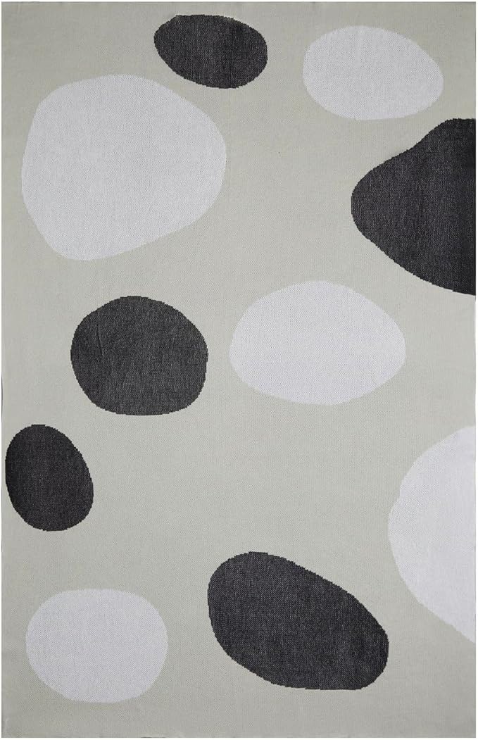 Snuggery Luxury Organic Cotton Knitted Throw Blanket 180 x 125cm - Corfu Pebbles