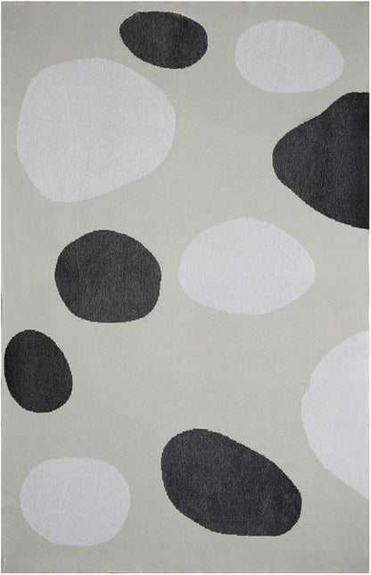 Snuggery Luxury Organic Cotton Knitted Throw Blanket 180 x 125cm - Corfu Pebbles