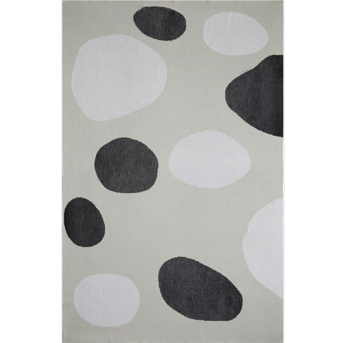 Snuggery Luxury Organic Cotton Knitted Throw Blanket 180 x 125cm - Corfu Pebbles