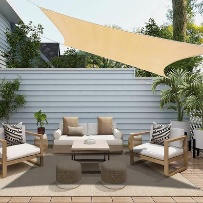 Premium Sun Shade Sail Waterproof UV protection - Square 3m - Sand Coloured