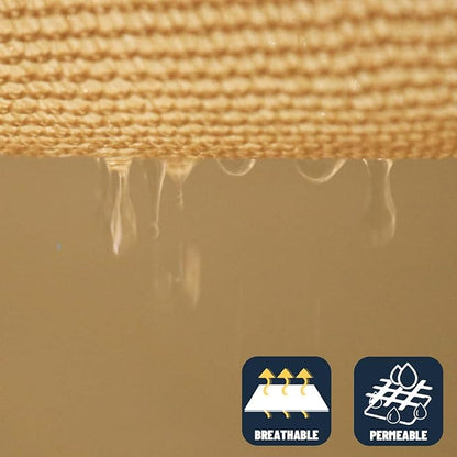 Premium Sun Shade Sail Waterproof UV protection - Square 3m - Sand Coloured