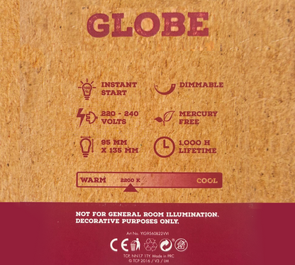 TCP Incandescent Rustic G95 60W B22 Bulb