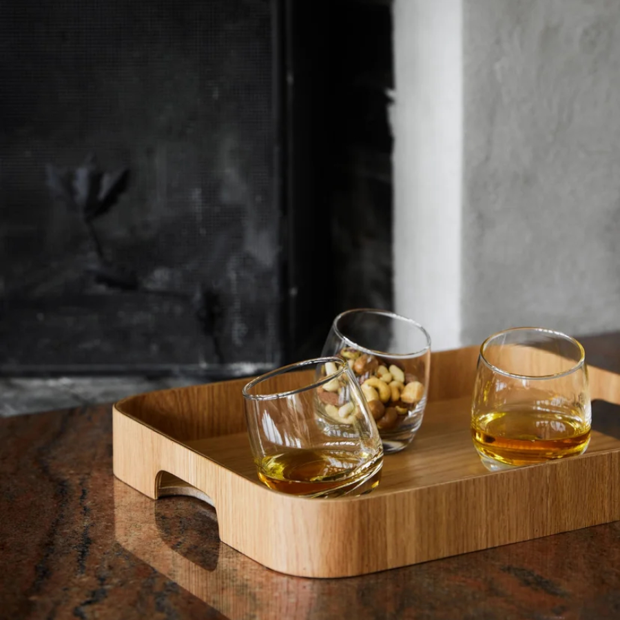 Sagaform Bar Rocking Whiskey Glass, 6 pcs. Hand Blown 20cl Dishwasher Safe