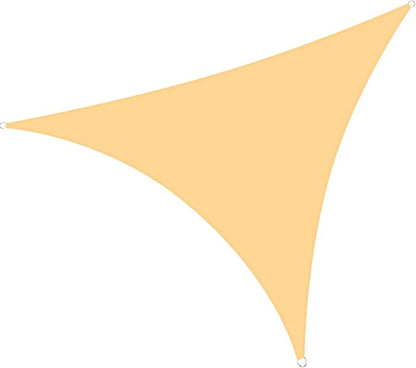 Premium Sun Shade Sail Waterproof UV Protection - Triangle - Sand Coloured