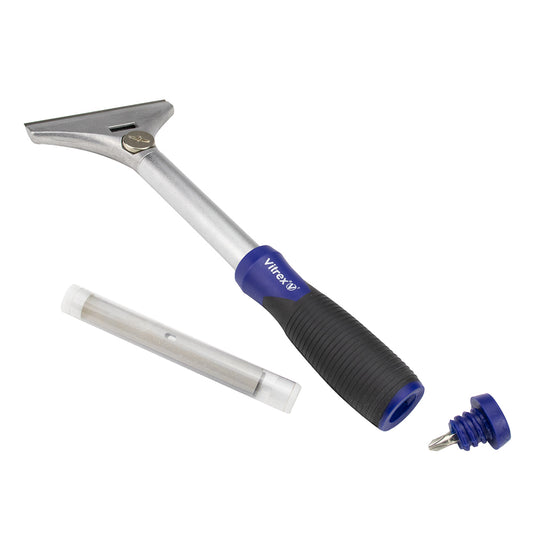 Vitrex Floor, Wall & Glass Scraper with 5 Spare Blades & Screwdriver Included