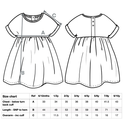 Girls Short Sleeve A-Line Cotton Jersey Dress - Grey